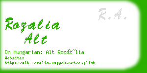 rozalia alt business card